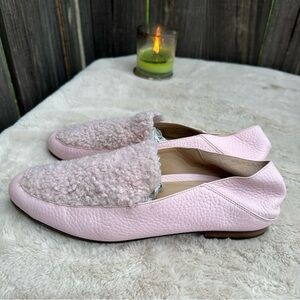 Vionic Light Pink Shearling Loafers Size 9.5